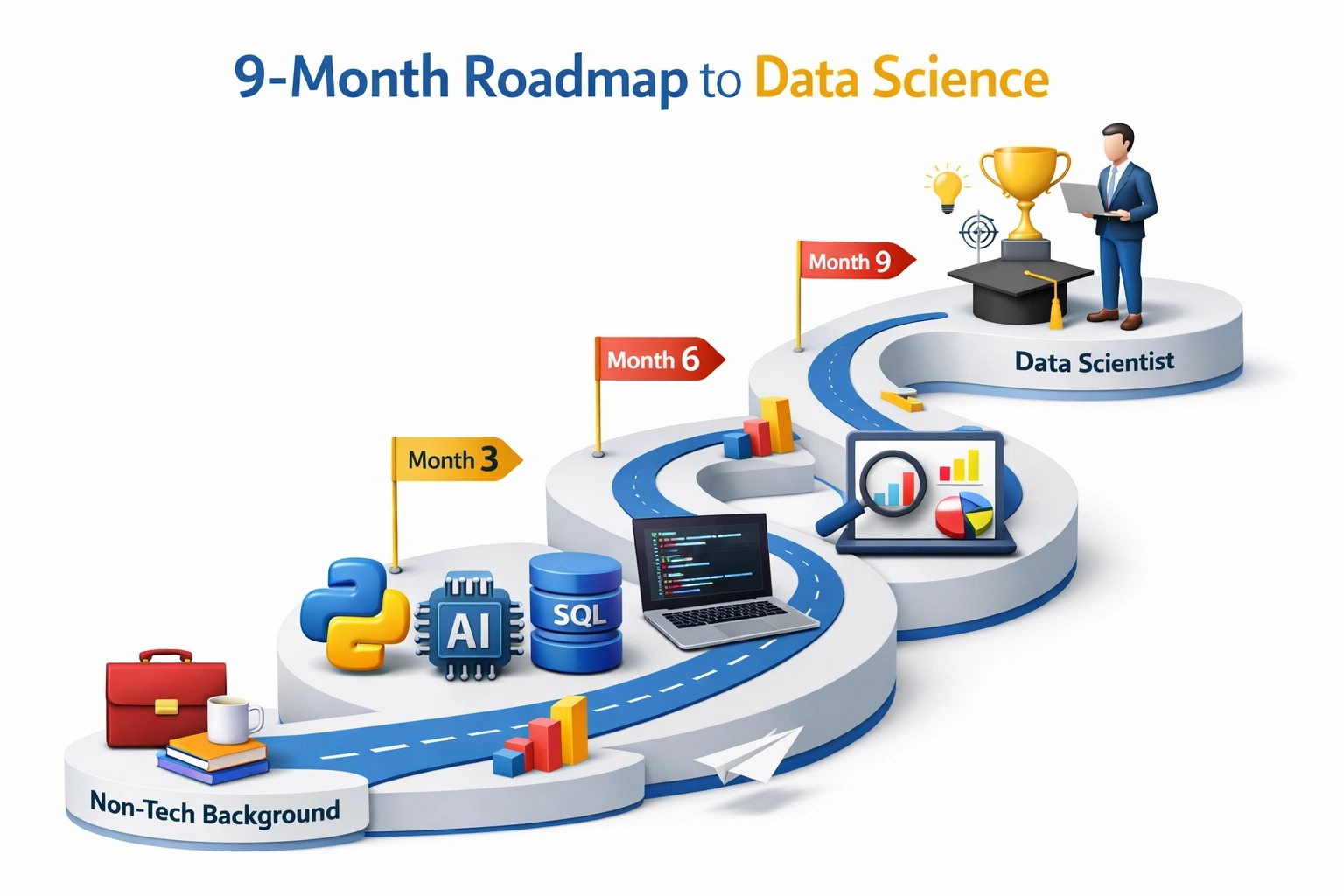 Non-Tech to Data Scientist in 9 Months | Career Change Gu...